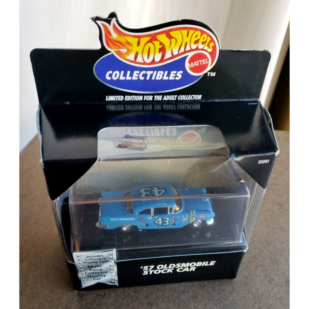 1999 Hot Wheels Cool Collectibles 1957 OLDSMOBILE STOCK CAR Blue Limited Edition - Picture 5 of 12